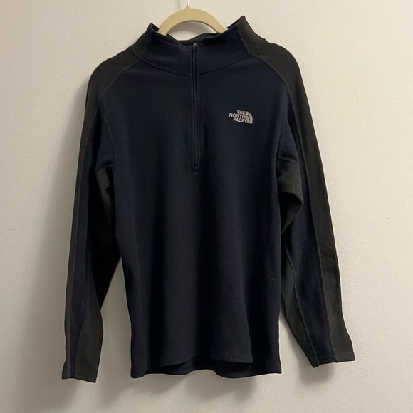 The North Face Quarter Zip Fleece- Navy Blue and Grey - Size XL - Picture 1 of 13